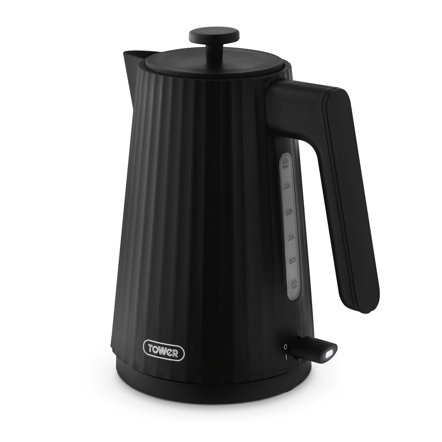 Black - Tower - EcoForm 1.7L 3KW Kettle - 1