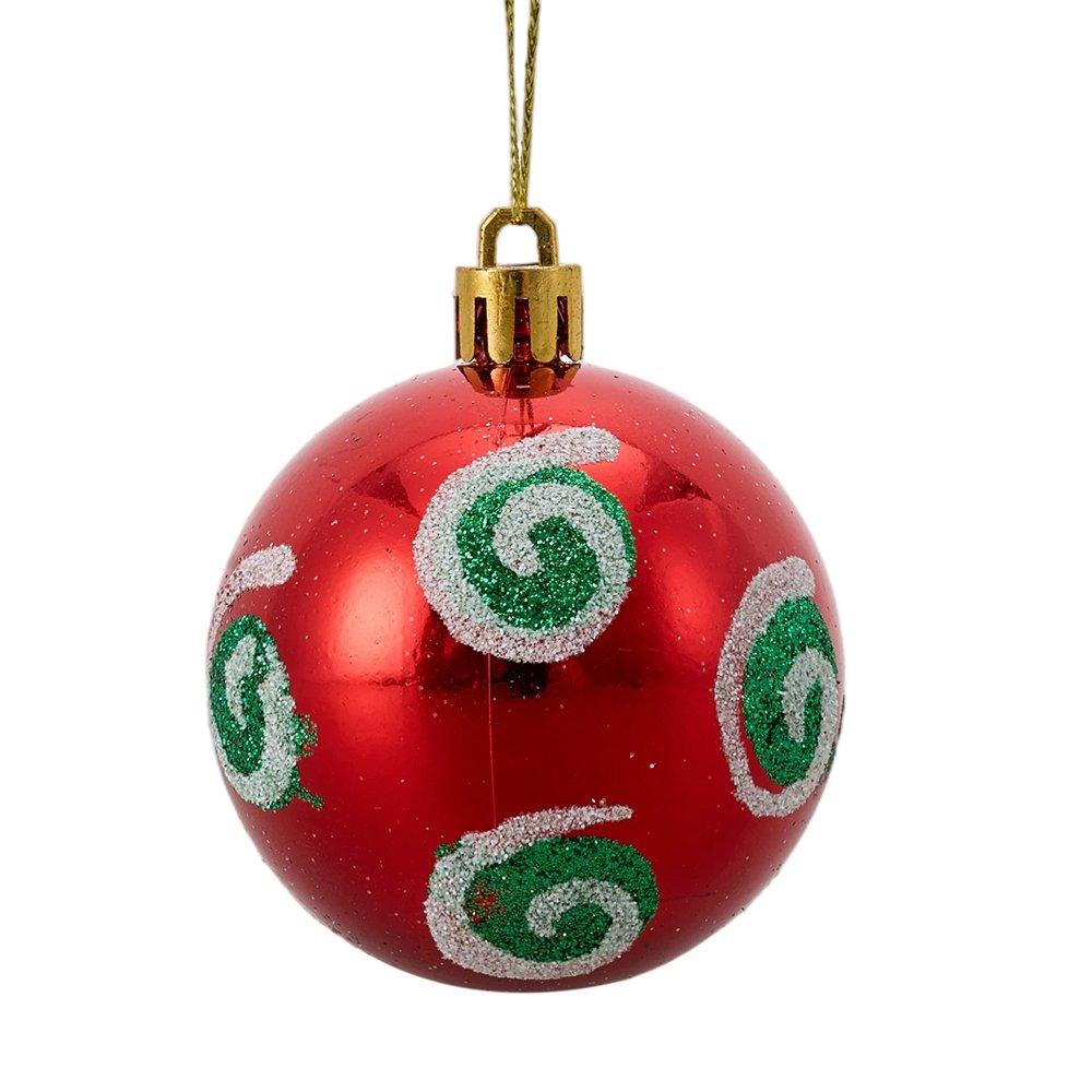 Red/Green - LIFE IDEAS - 30pcs Christmas Ornaments for Christmas Tree - 9