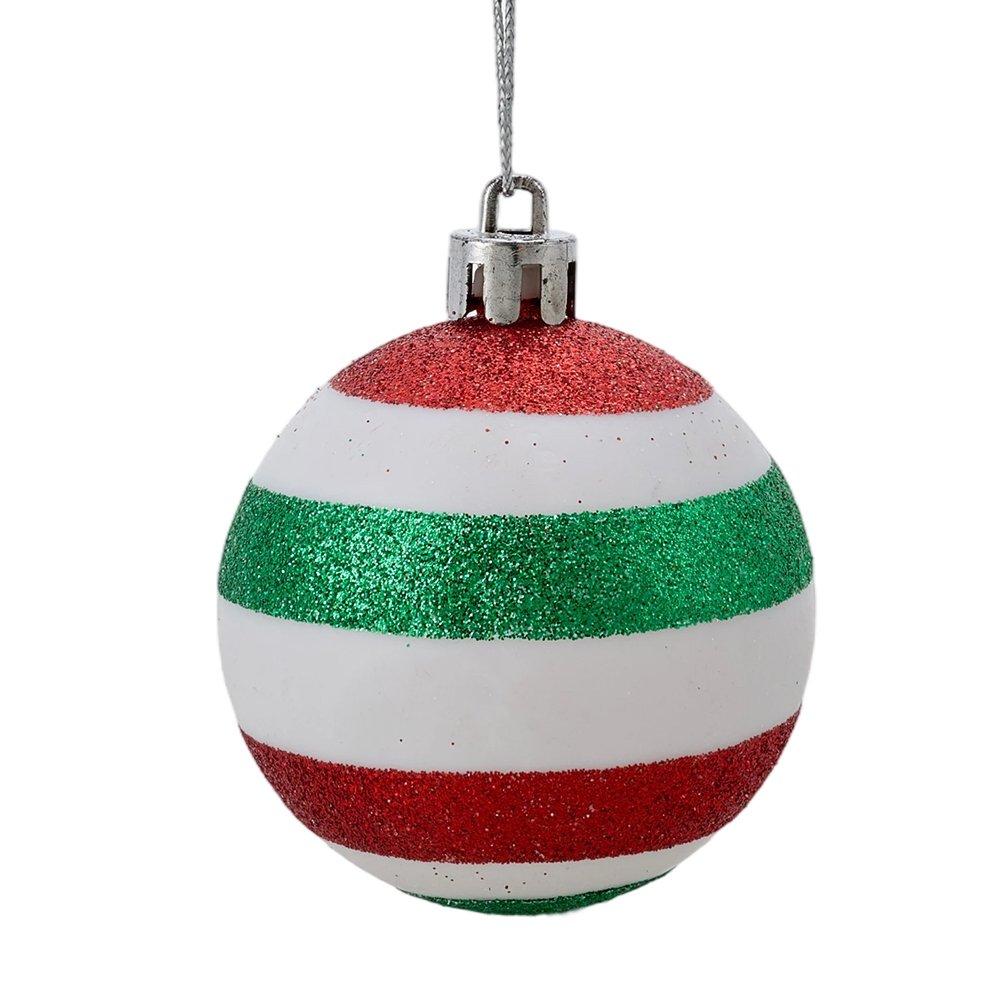 Red/Green - LIFE IDEAS - 30pcs Christmas Ornaments for Christmas Tree - 10