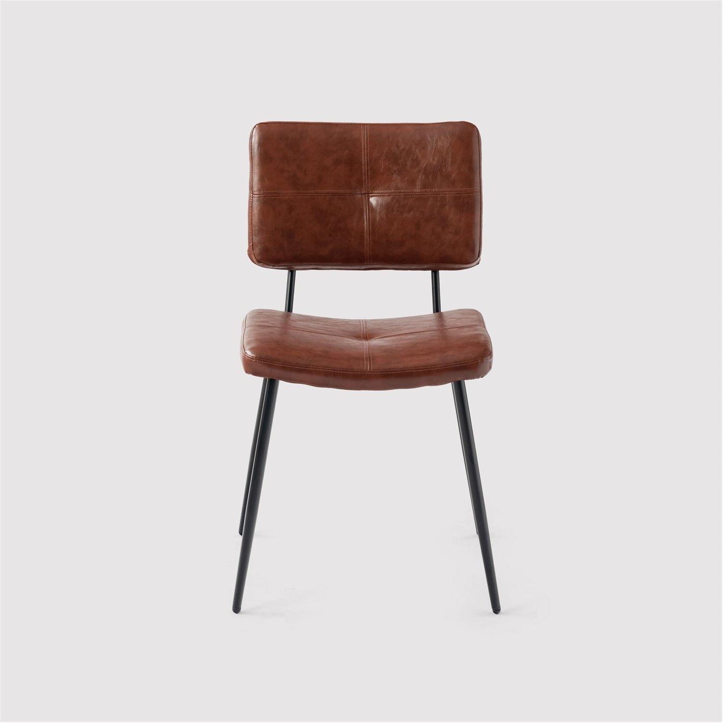 Brown - Urban Meuble - Modern Dining Chair Quilted Upholstery Stylish C - 6