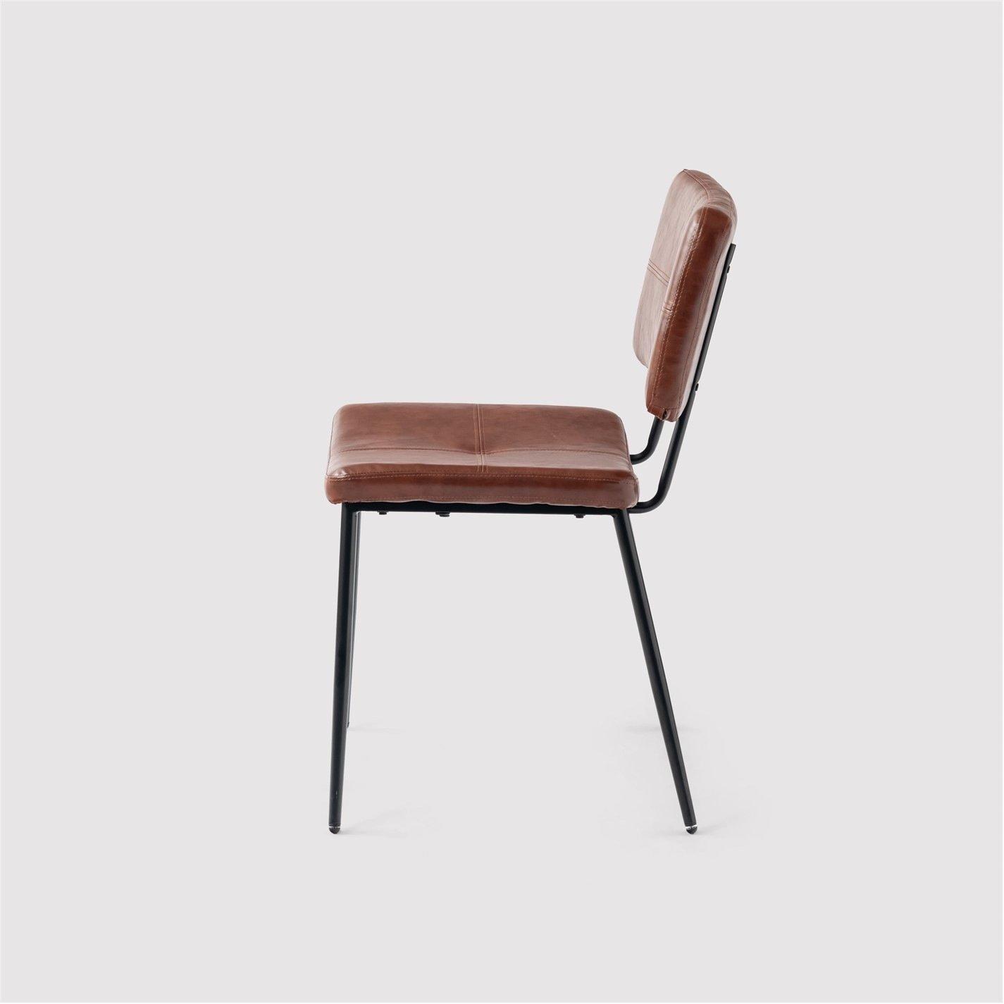 Brown - Urban Meuble - Modern Dining Chair Quilted Upholstery Stylish C - 7