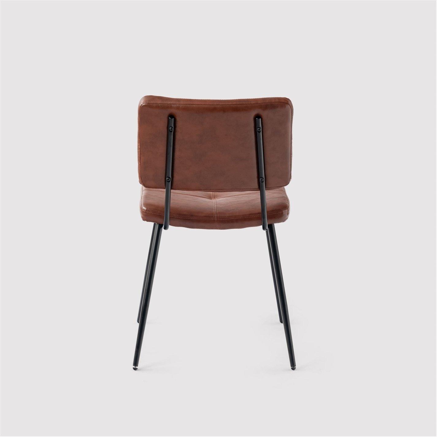 Brown - Urban Meuble - Modern Dining Chair Quilted Upholstery Stylish C - 9