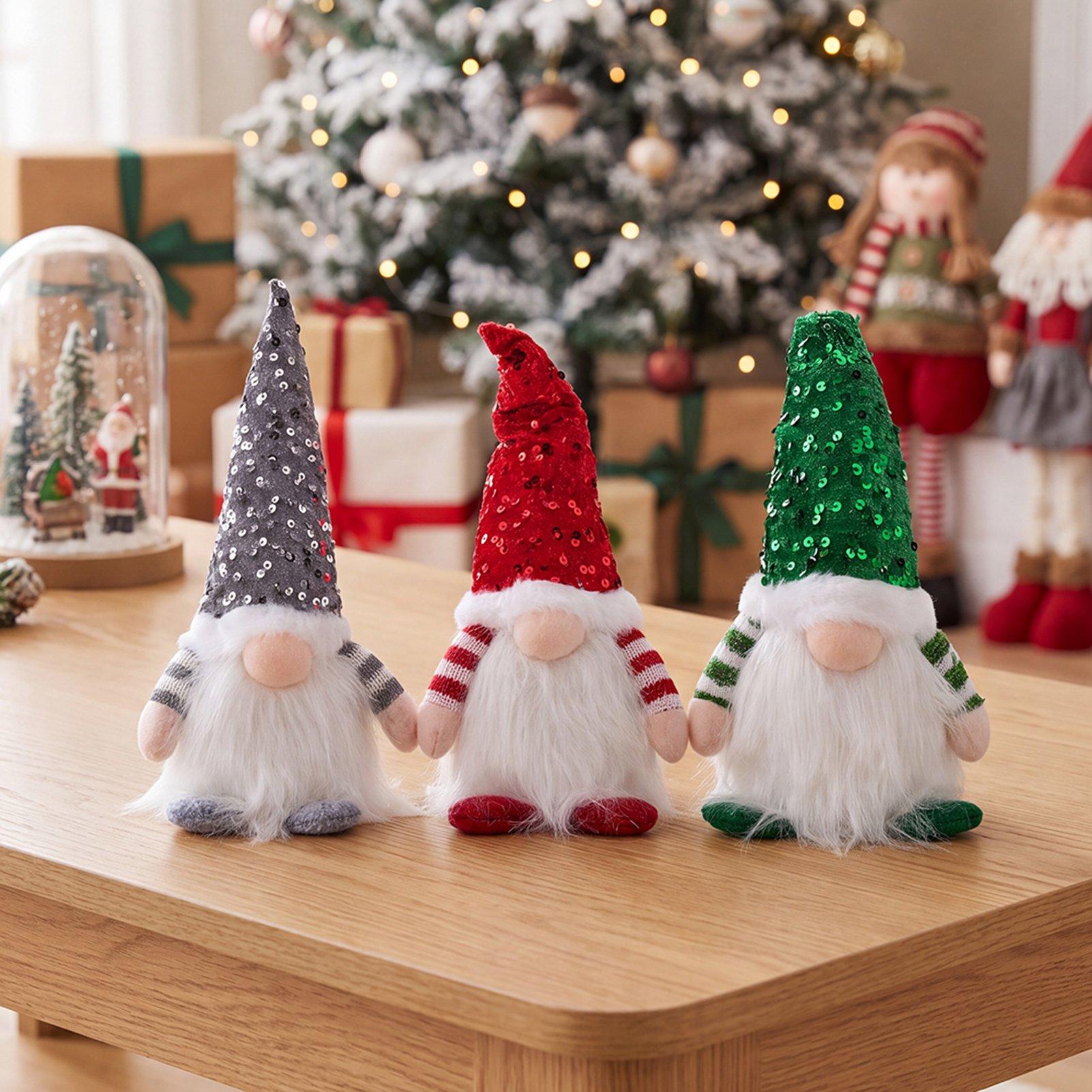Multi - LIFE IDEAS - 3pcs Lighting Christmas Gnome Decorations - 1