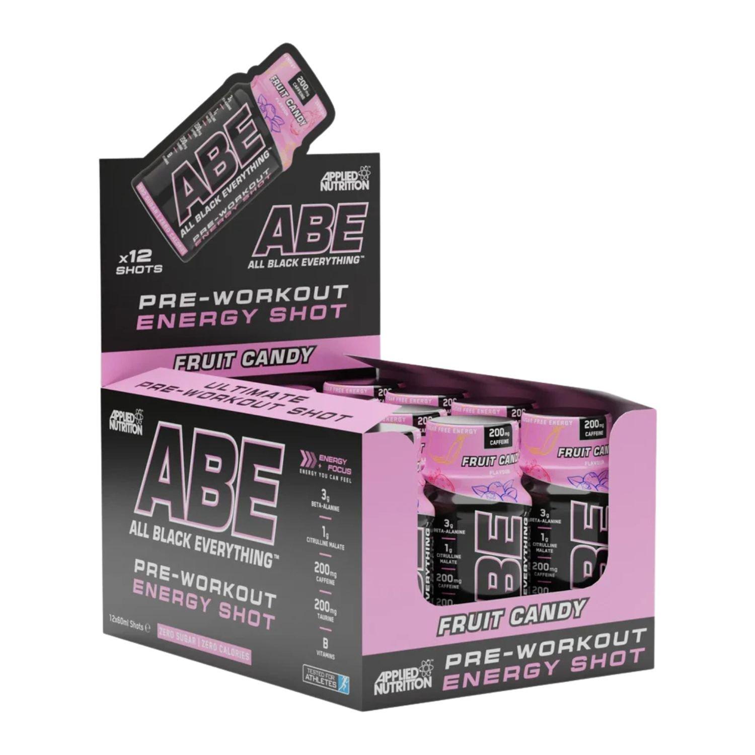 Applied Nutrition  Abe Ultimate Pre Workout Shots (12 X 60Ml) - Fruit Candy - Pack of 12