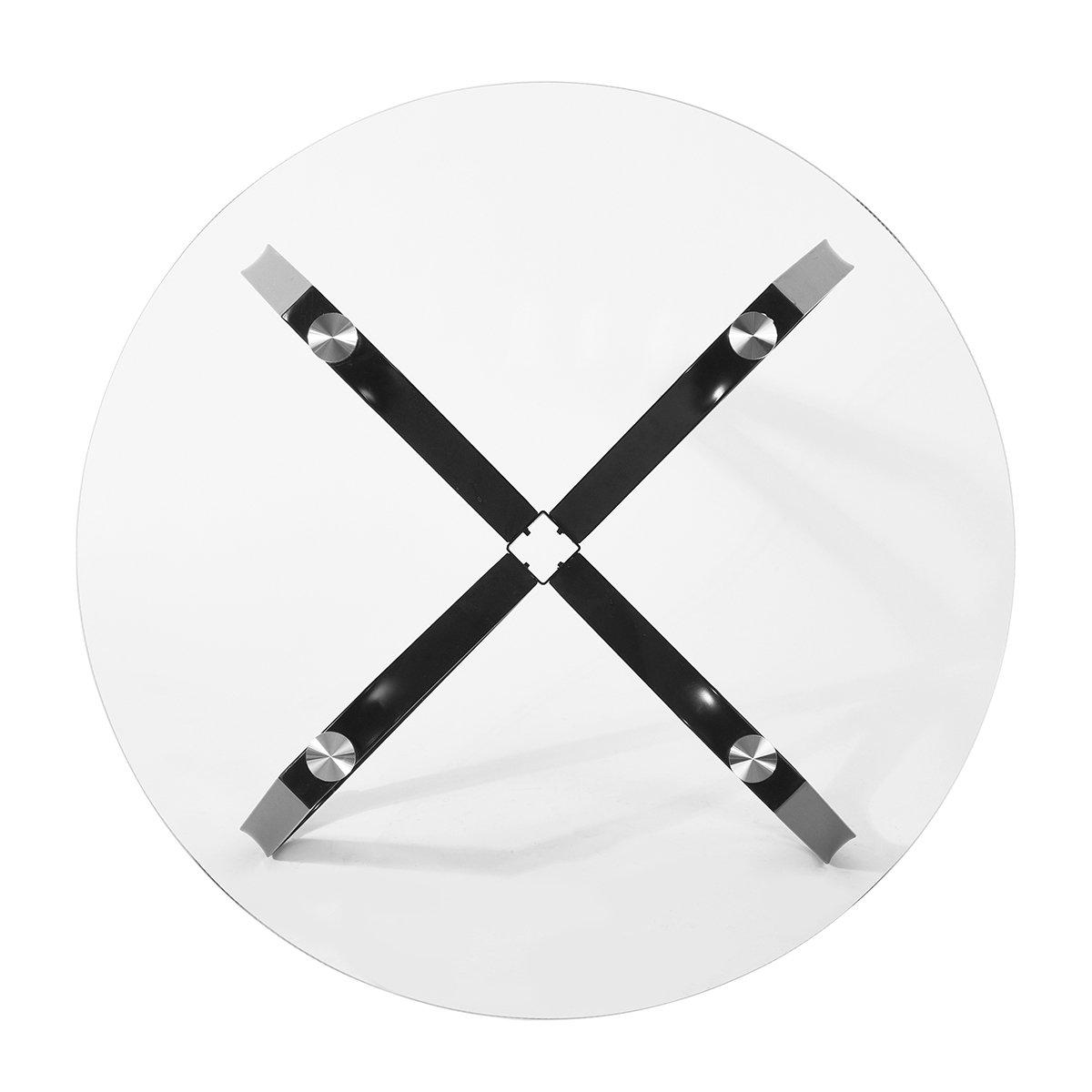 Black - Urban Meuble - Clear Glass Coffee Table Modern Design - 5