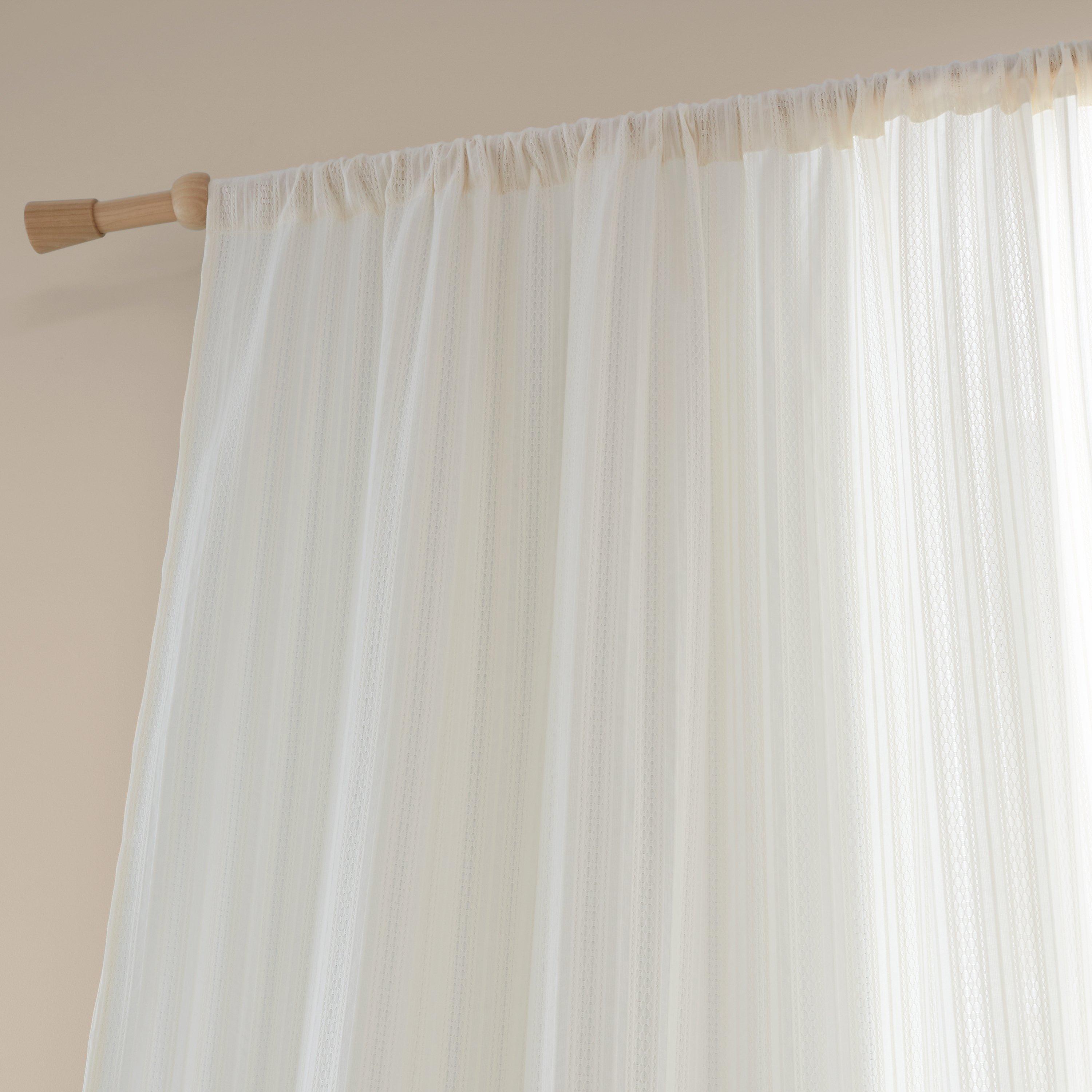 Natural - Pineapple Elephant - Zofia Broderie Cotton Anglaise Tab Top Voile Panel - 2