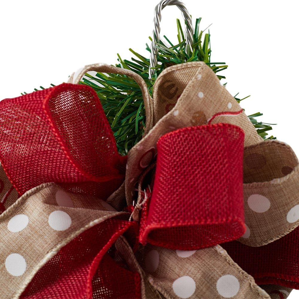 Green - LIFE IDEAS - 60cm Rustic Upside-Down Christmas Swag - 5