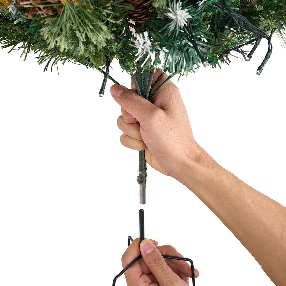 Green - LIFE IDEAS - 75cm PVC Ground-Plug Christmas Tree - 6