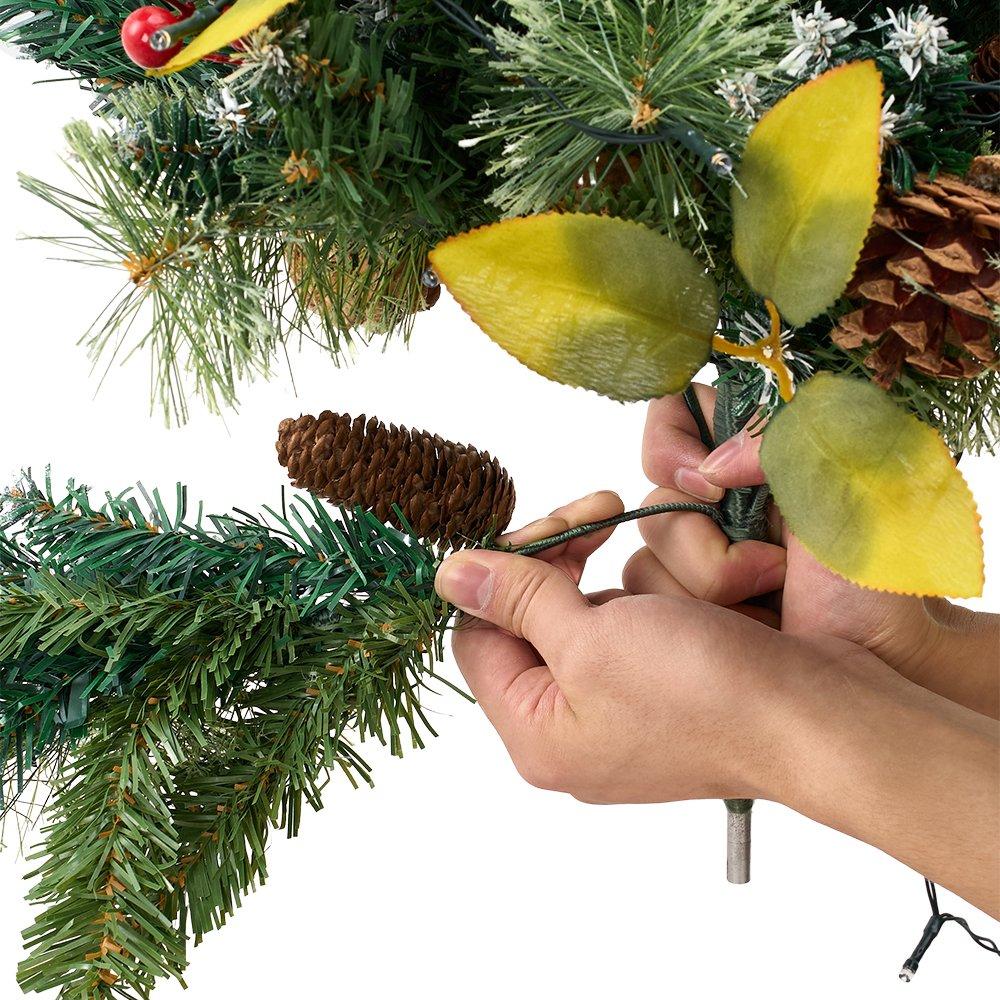 Green - LIFE IDEAS - 75cm PVC Ground-Plug Christmas Tree - 7