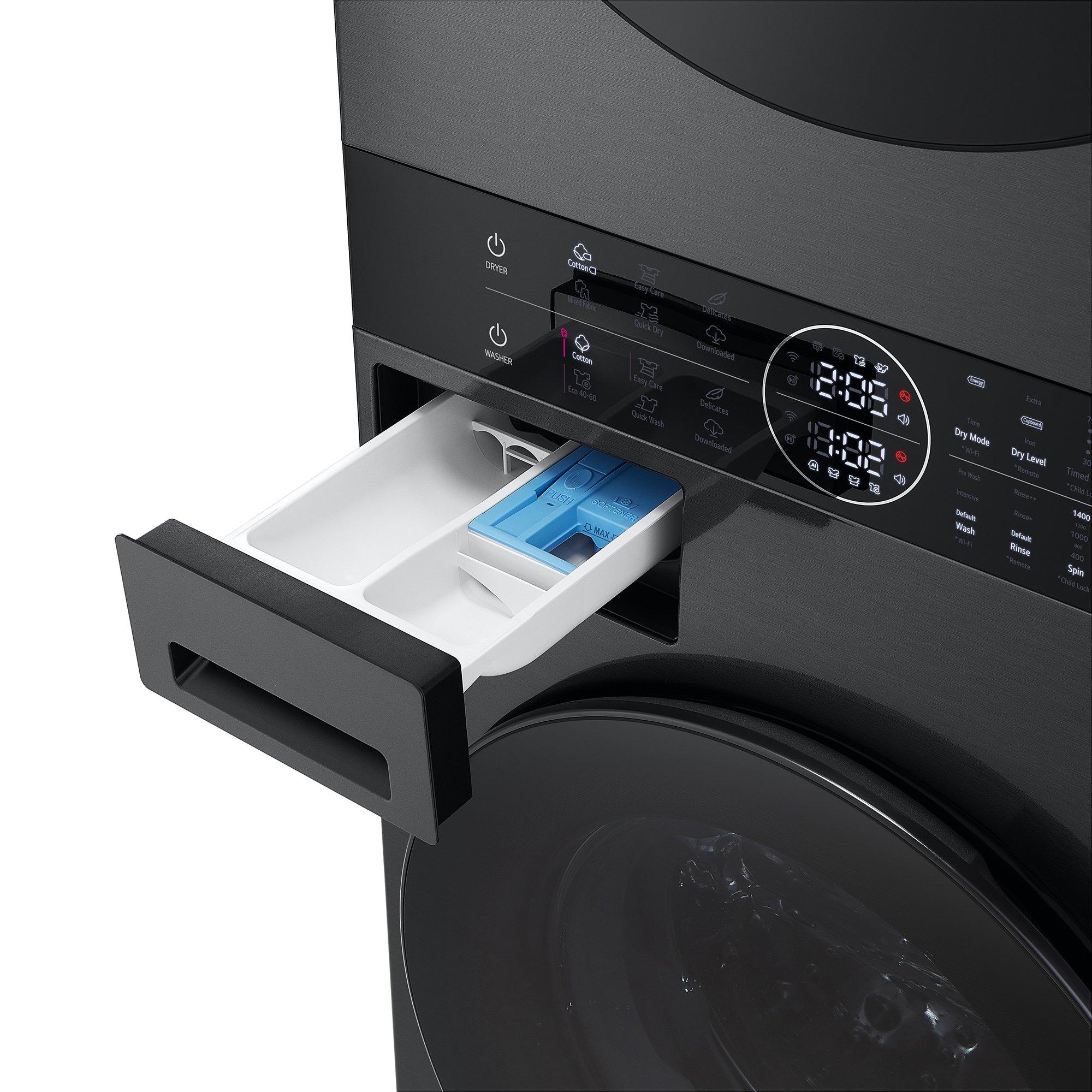 Black - LG - WT1210BBTN1 12KG / 10KG 1400 Wash Tower Black - 6