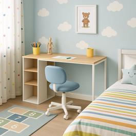 Urban Meuble Modern Desk with Open Shelves Durable Design