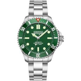 Depth Charge Stainless Steel Green Dial Dive Watch