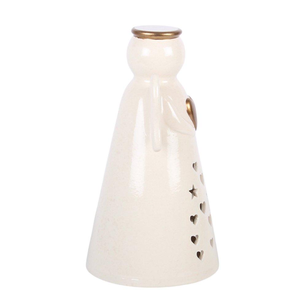 White - Something Different - Large LED Light Up Angel Decoration with Heart - 3