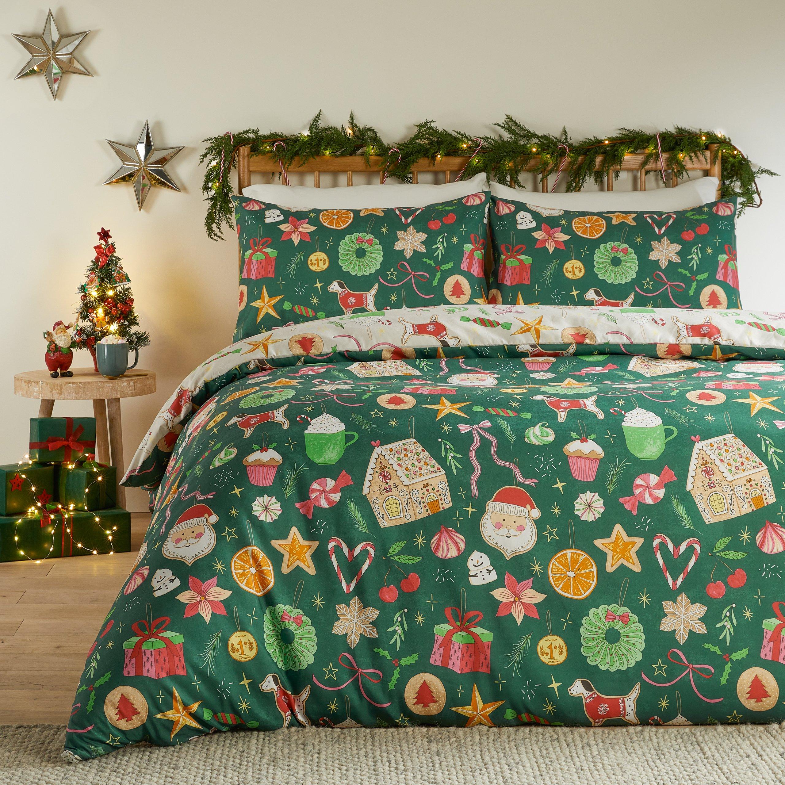 Emerald - Duvet Day - Festive Treats Printed Soft Touch Duvet Sets - 2