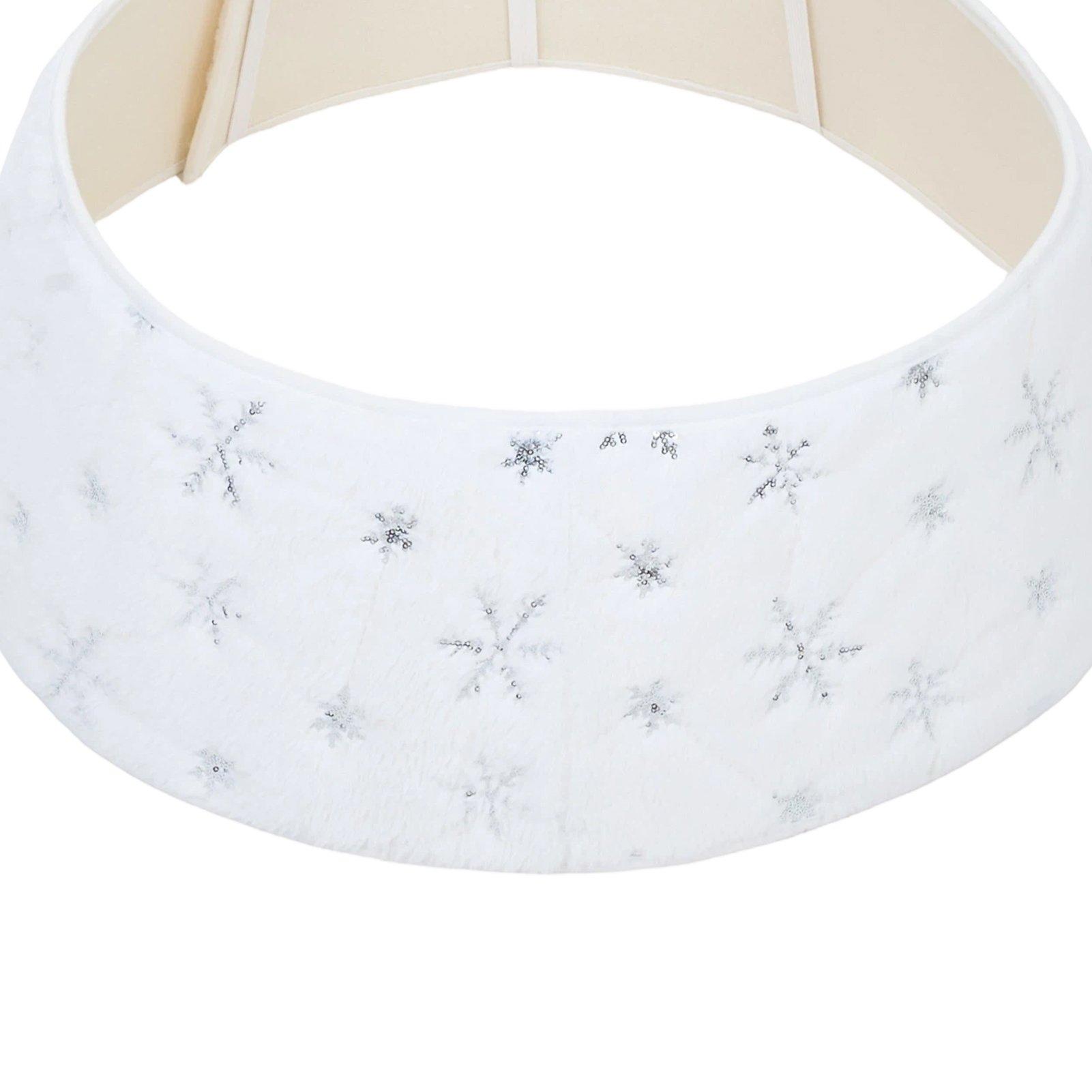 White - LIFE IDEAS - Adjustable Polyester Christmas Tree Collar - 3