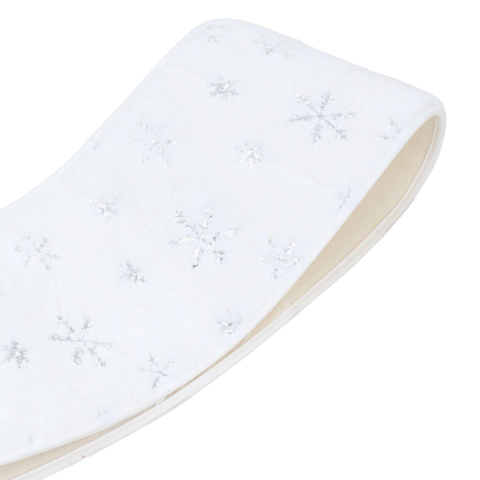 White - LIFE IDEAS - Adjustable Polyester Christmas Tree Collar - 6