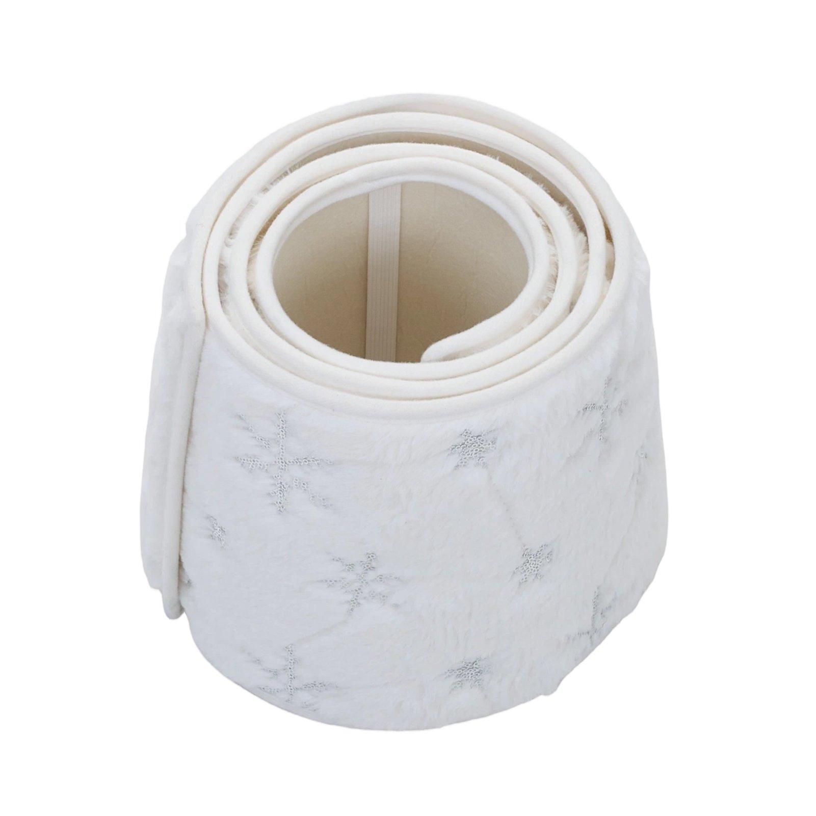White - LIFE IDEAS - Adjustable Polyester Christmas Tree Collar - 7