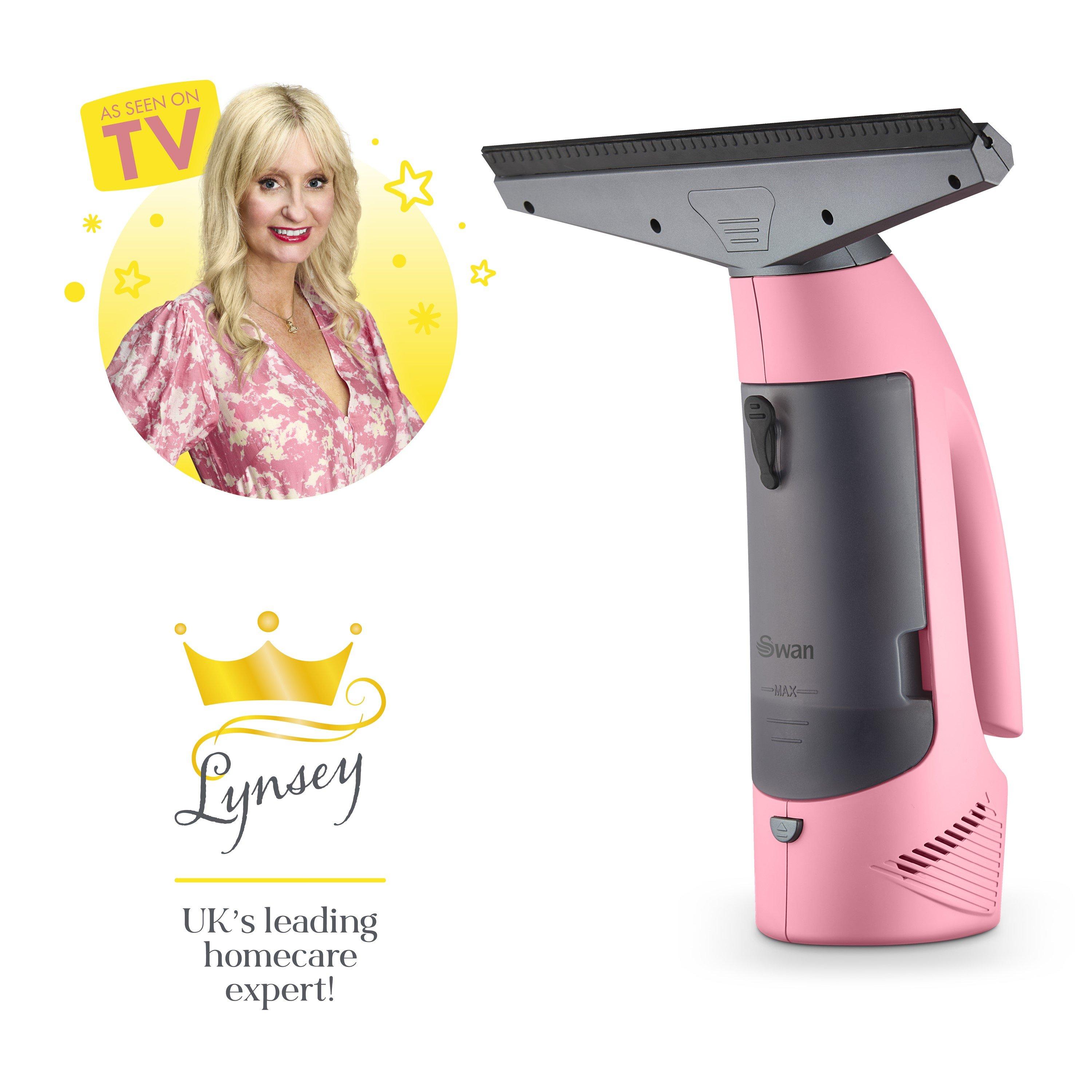 Pink - Swan - Lynseys Cleaning Range - Cordless Window Vacuum - 1