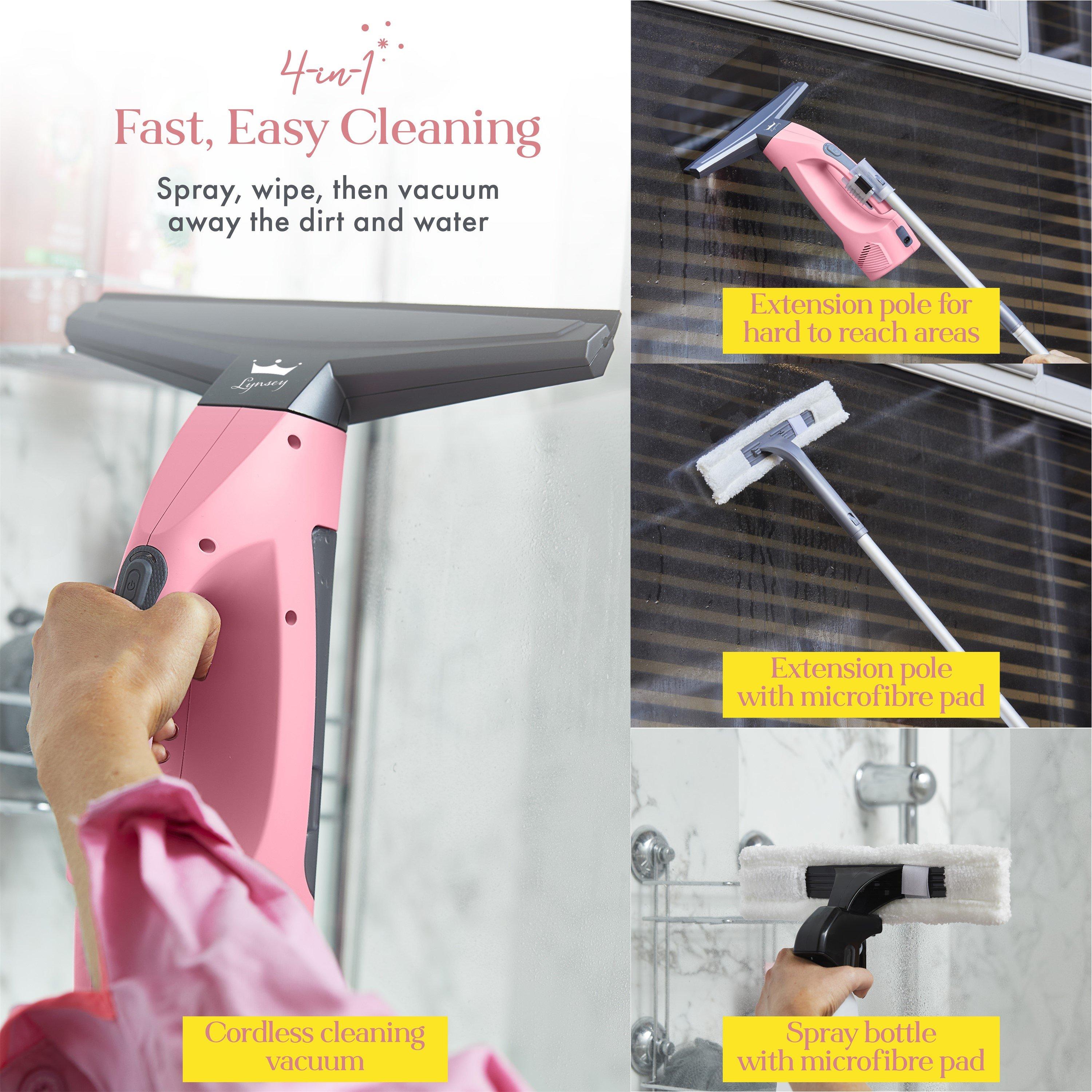 Pink - Swan - Lynseys Cleaning Range - Cordless Window Vacuum - 5