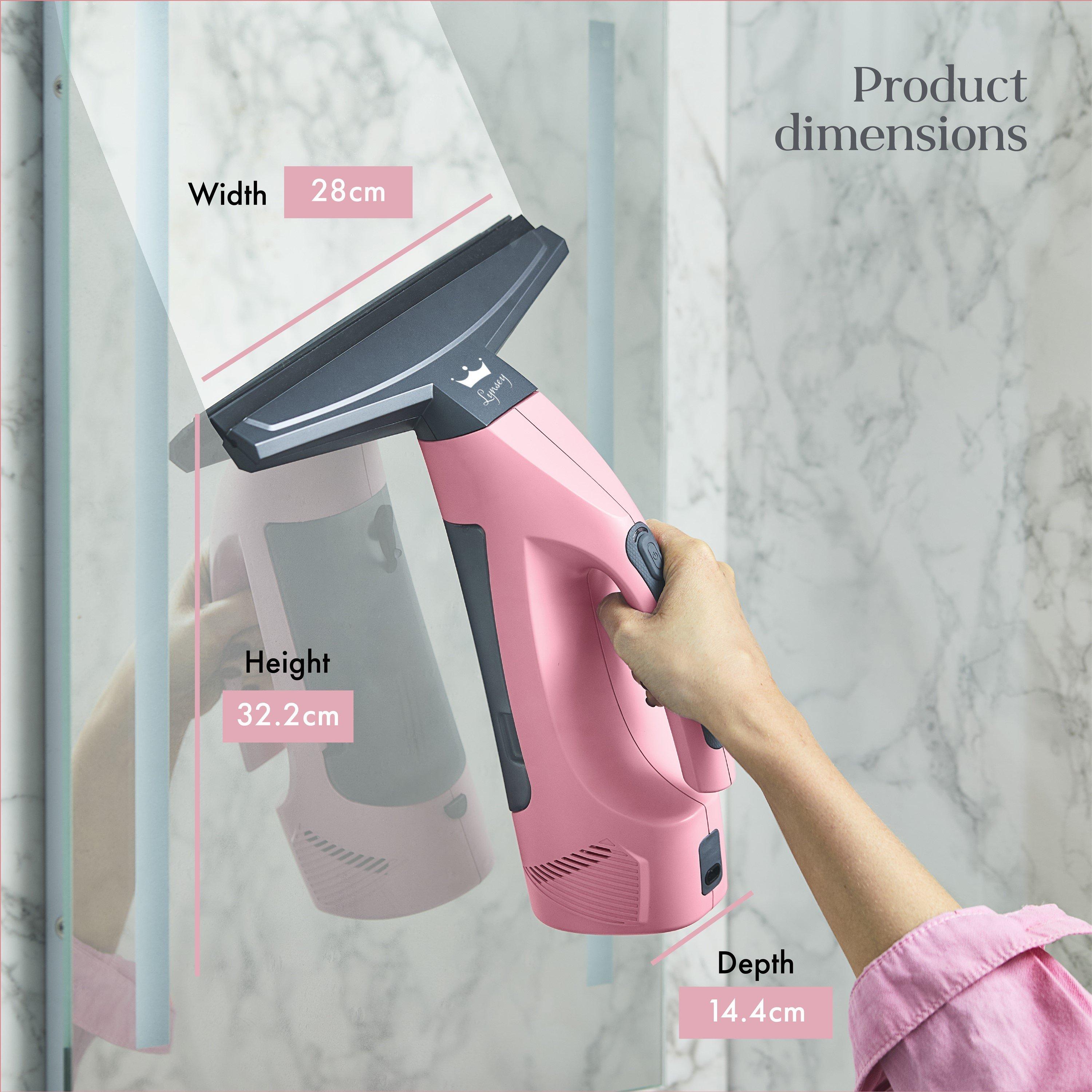 Pink - Swan - Lynseys Cleaning Range - Cordless Window Vacuum - 8