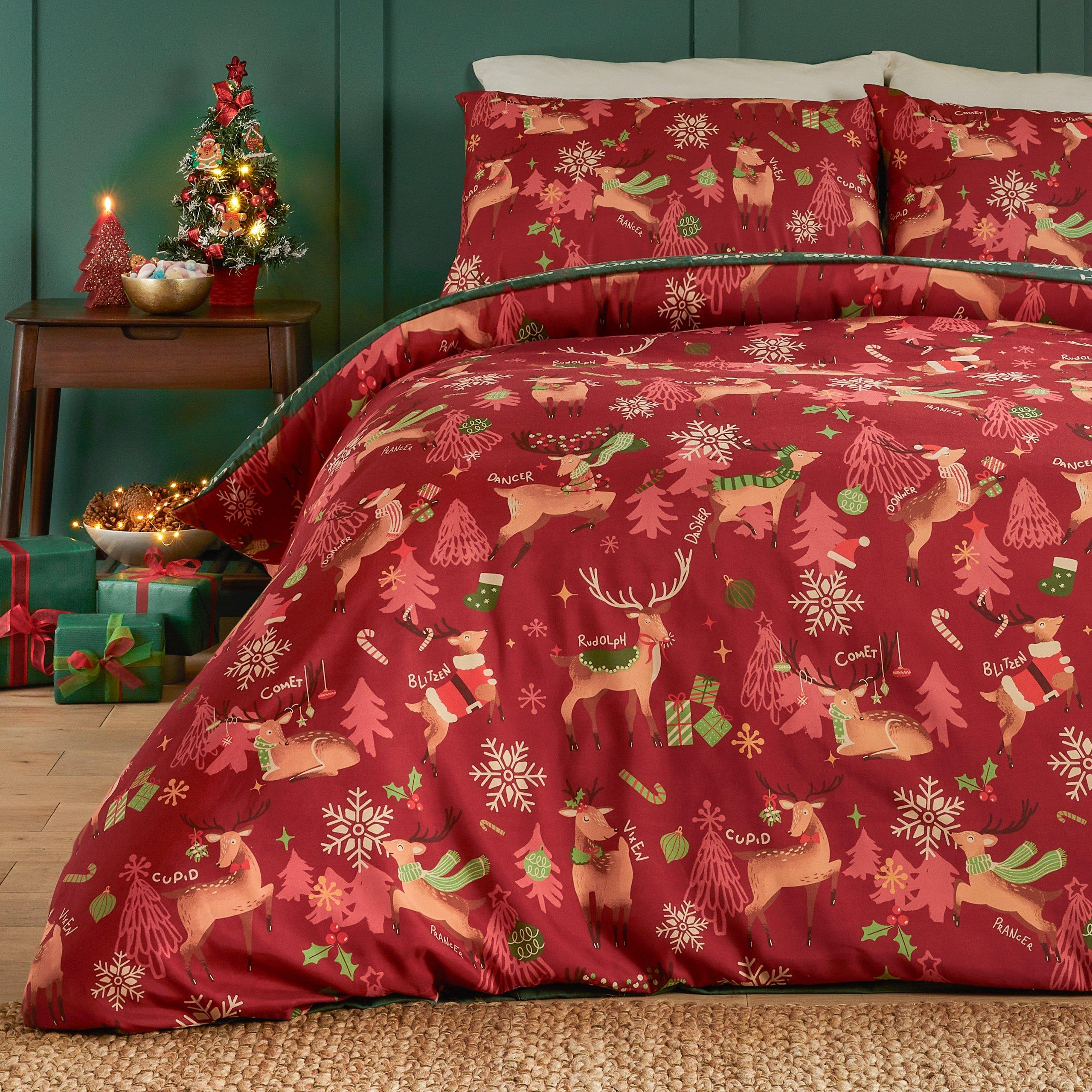 Red - Duvet Day - Sleigh Team Soft Touch Duvet Sets - 2