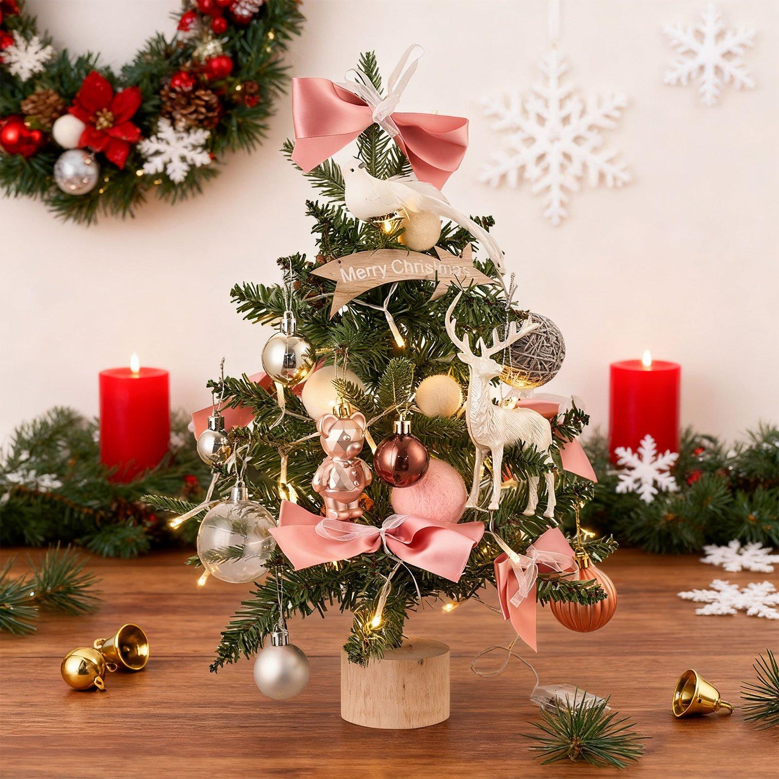 Pink - LIFE IDEAS - 45CM Mini Encrypted Christmas Tree - 1