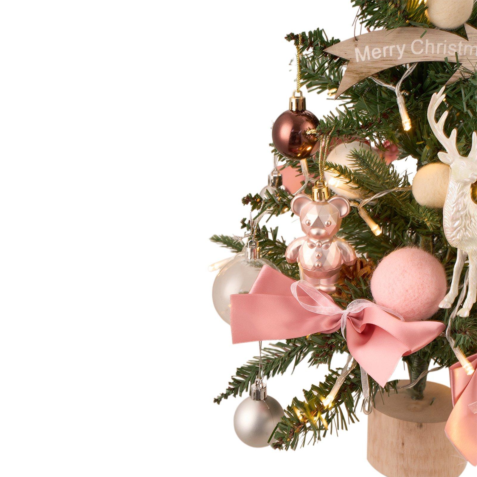 Pink - LIFE IDEAS - 45CM Mini Encrypted Christmas Tree - 6