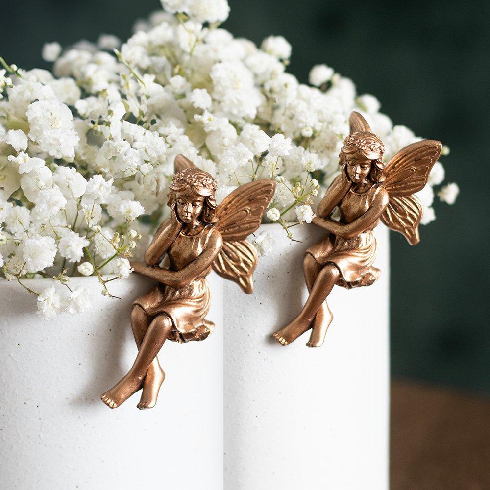 White - Something Different - Set of 2 Fairy Pot Hanger Ornaments - 1
