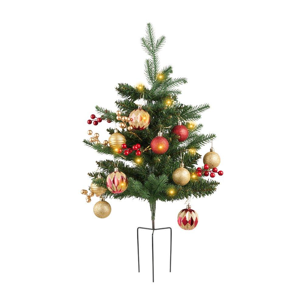 Green - LIFE IDEAS - 60cm PE Ground-Plug Christmas Tree - 5