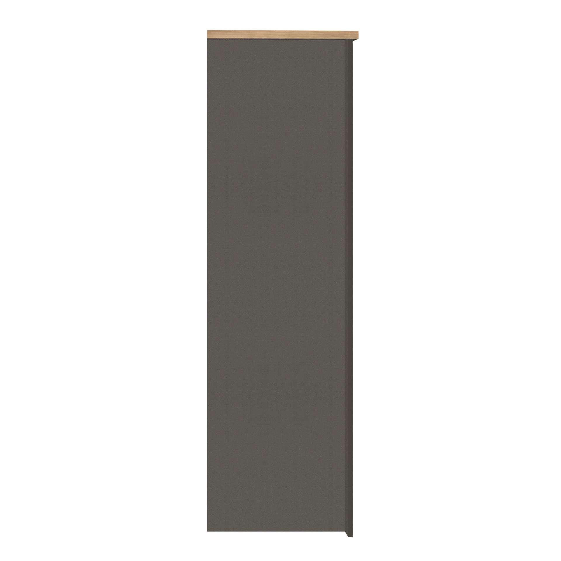 Grey - Birlea - Highgate 3 Door Wardrobe With Mirror - 7