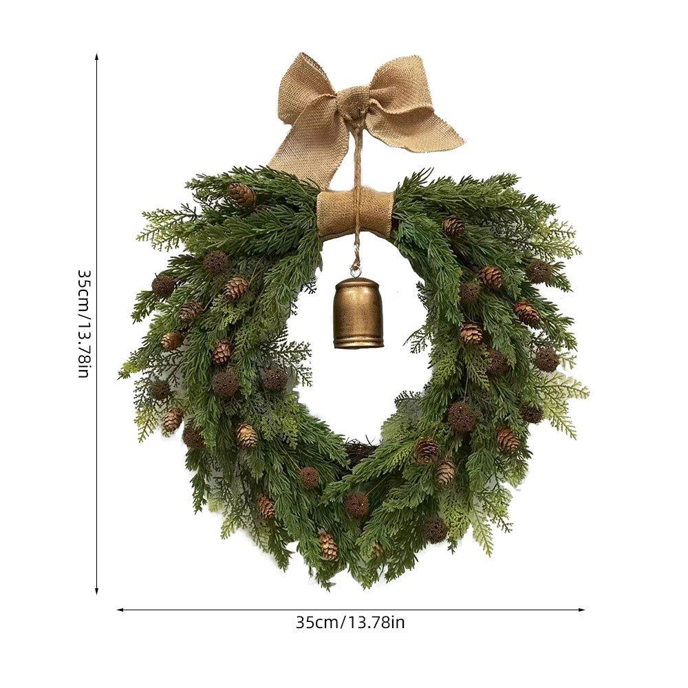 Green - LIFE IDEAS - Pre-Lit Front Door Christmas Wreath - 2