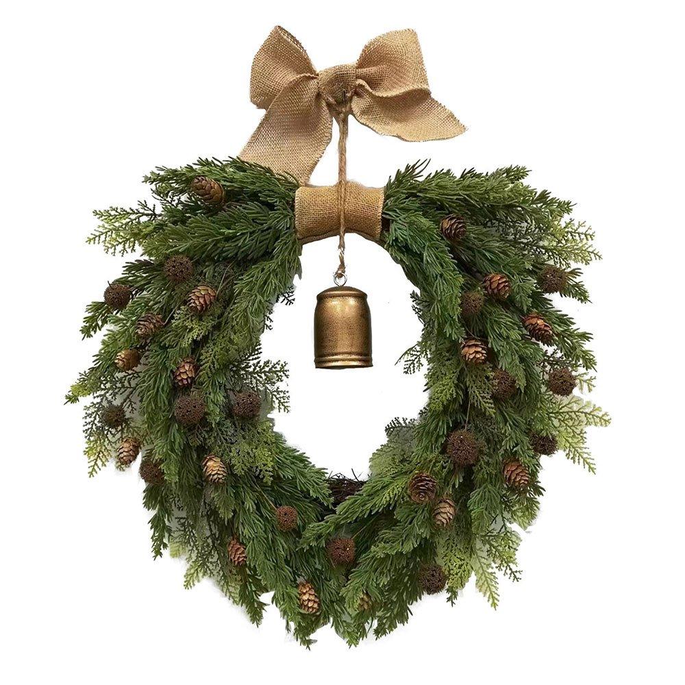 Green - LIFE IDEAS - Pre-Lit Front Door Christmas Wreath - 3