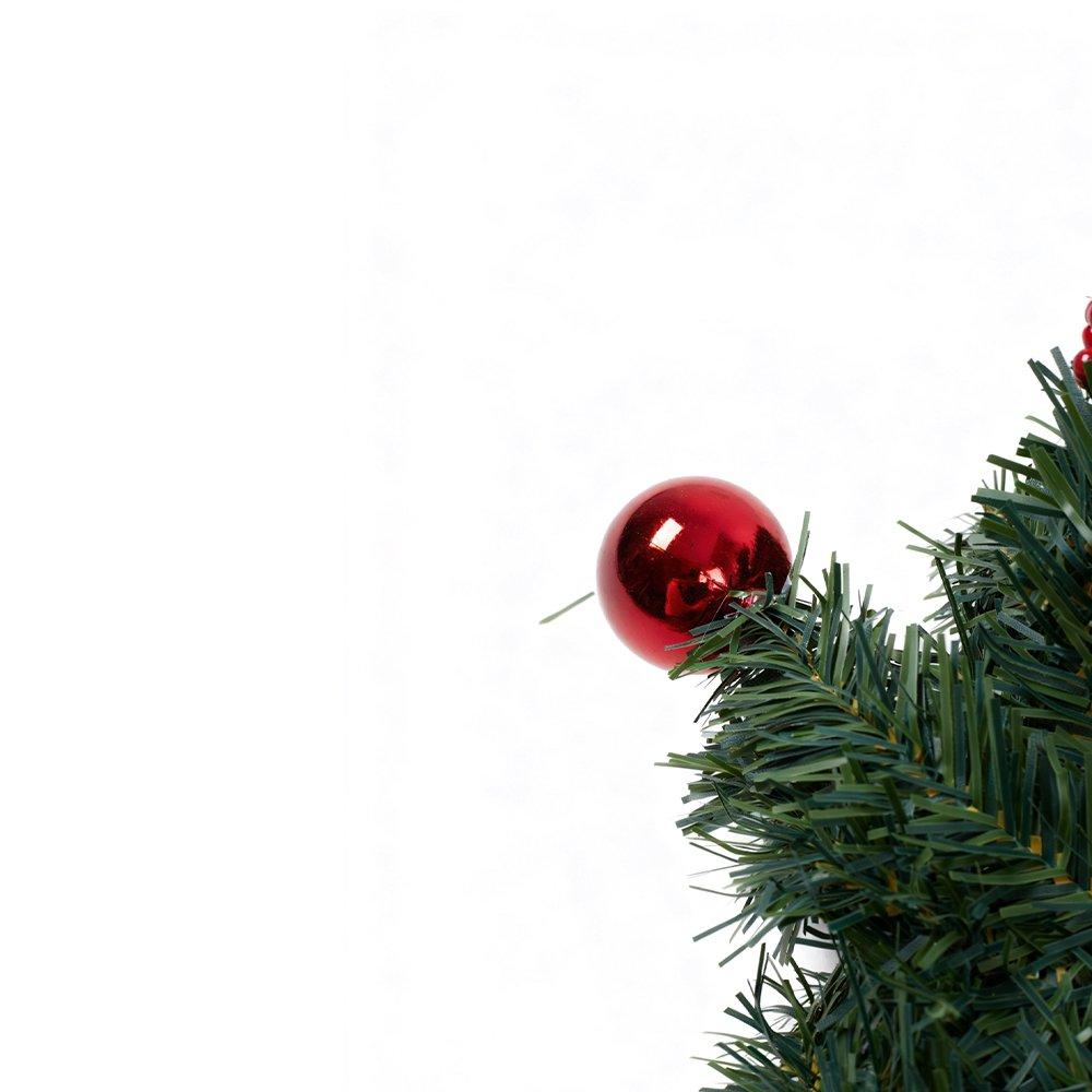Red - LIFE IDEAS - 2.7m Artificial Christmas Garland Decorations - 6