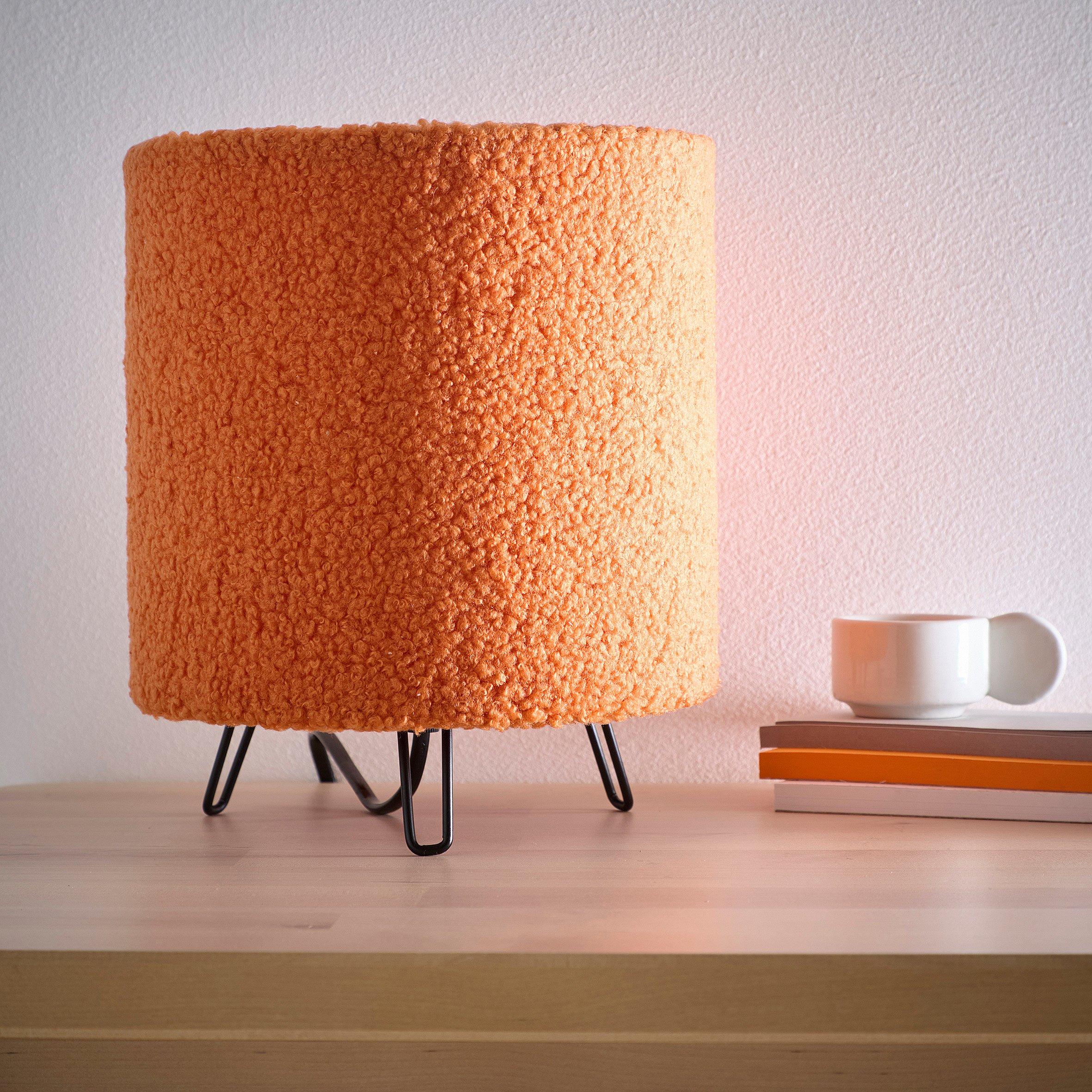 Orange - K Living - Miami Orange Linen Table Lamp - 1