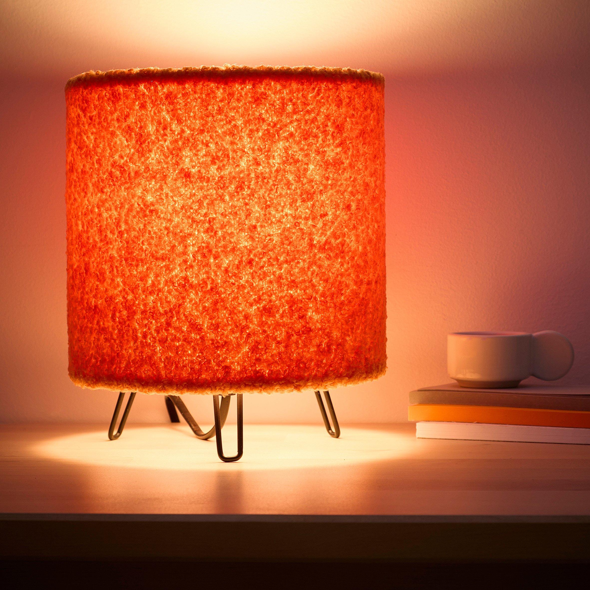 Orange - K Living - Miami Orange Linen Table Lamp - 2