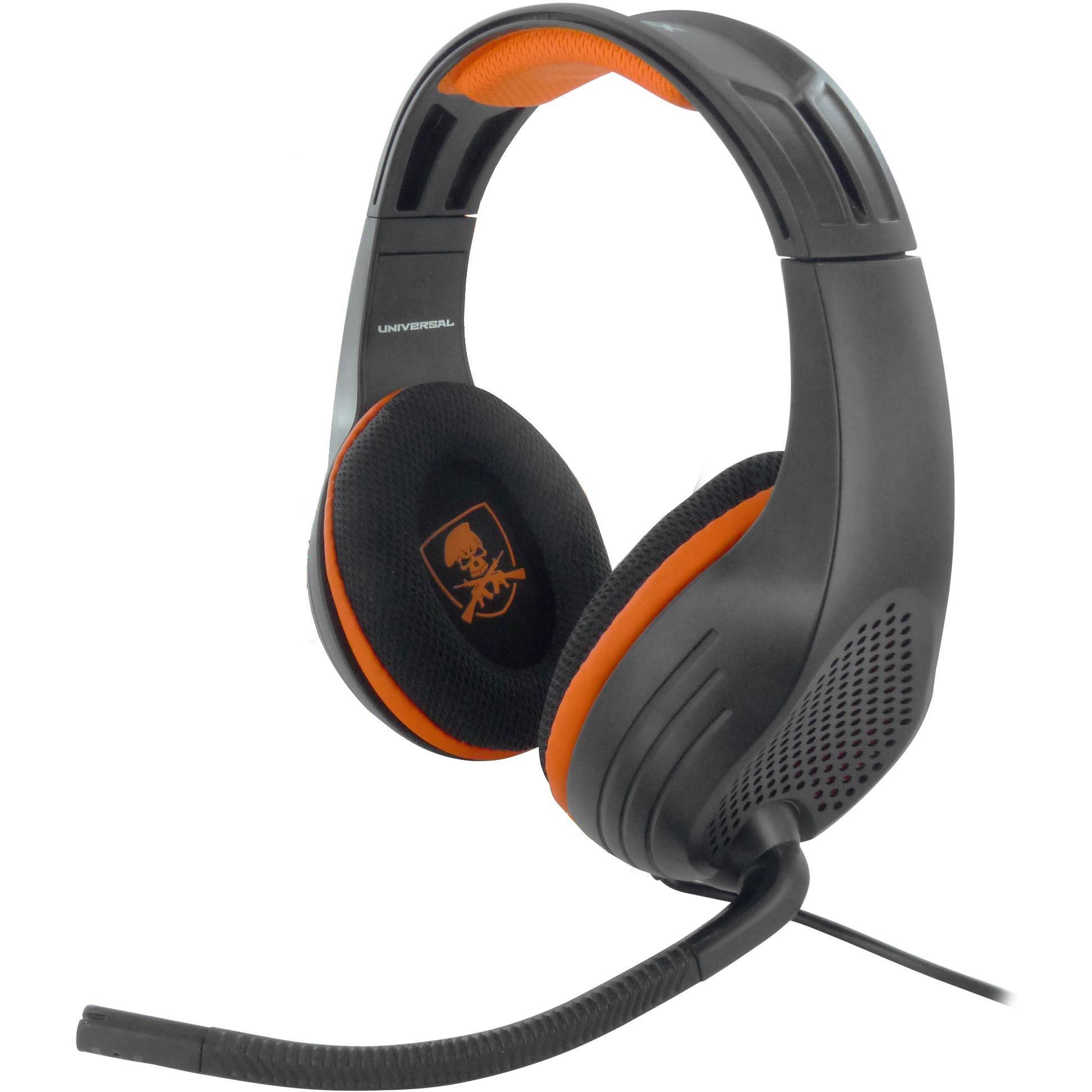 Black/Orange - Subsonic - Subsonic X-Storm Universal Game and Chat Headset - 1