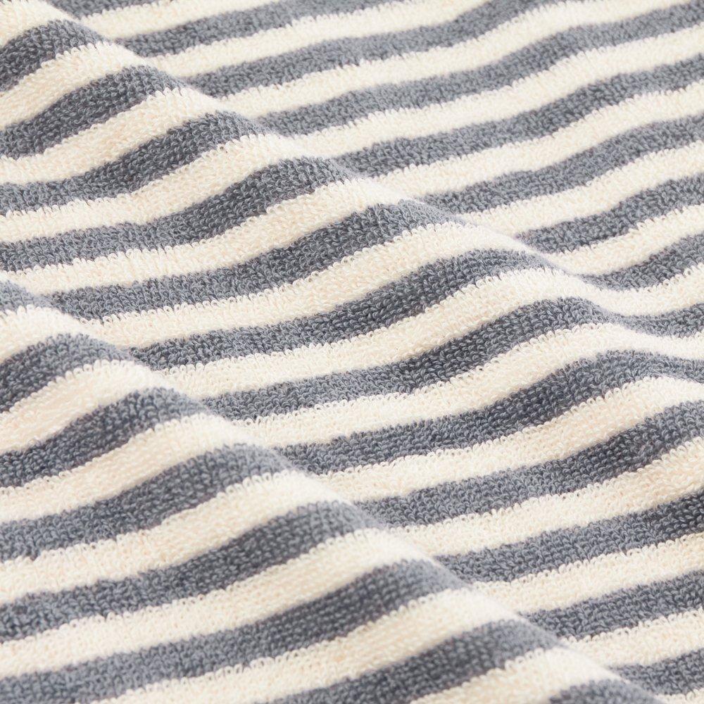 Grey - Yard - Hebden Striped 100% Cotton Towel - 2