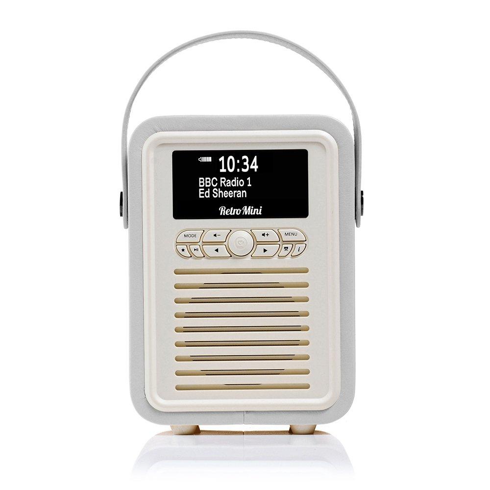 Grey - View Quest - Retro Mini DAB Radio Light Grey - 3