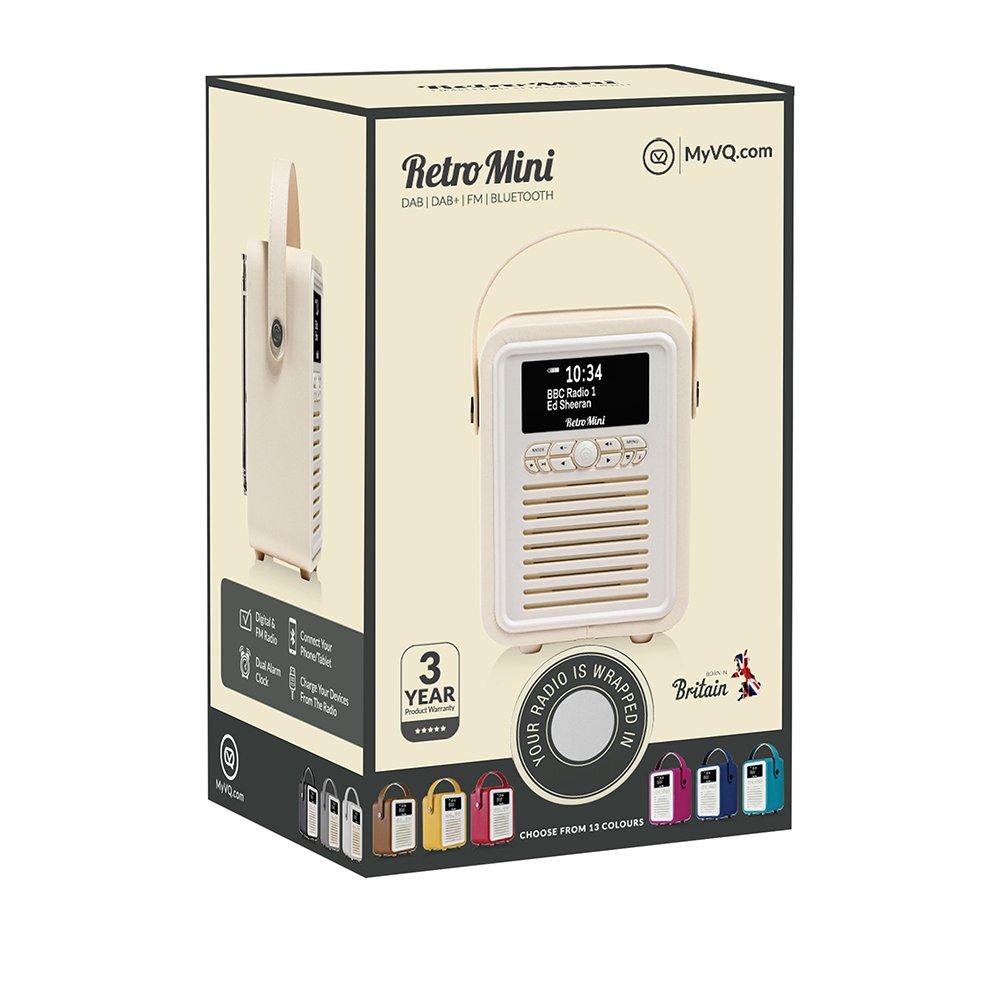 Grey - View Quest - Retro Mini DAB Radio Light Grey - 6