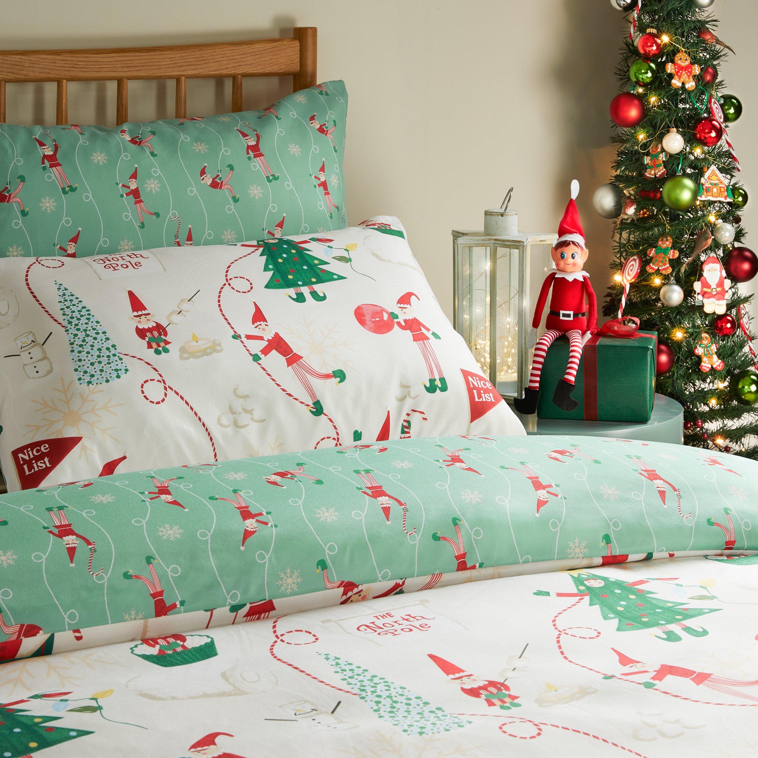Cream/Mint - Duvet Day - Elfie Printed Soft Touch Duvet Sets - 3
