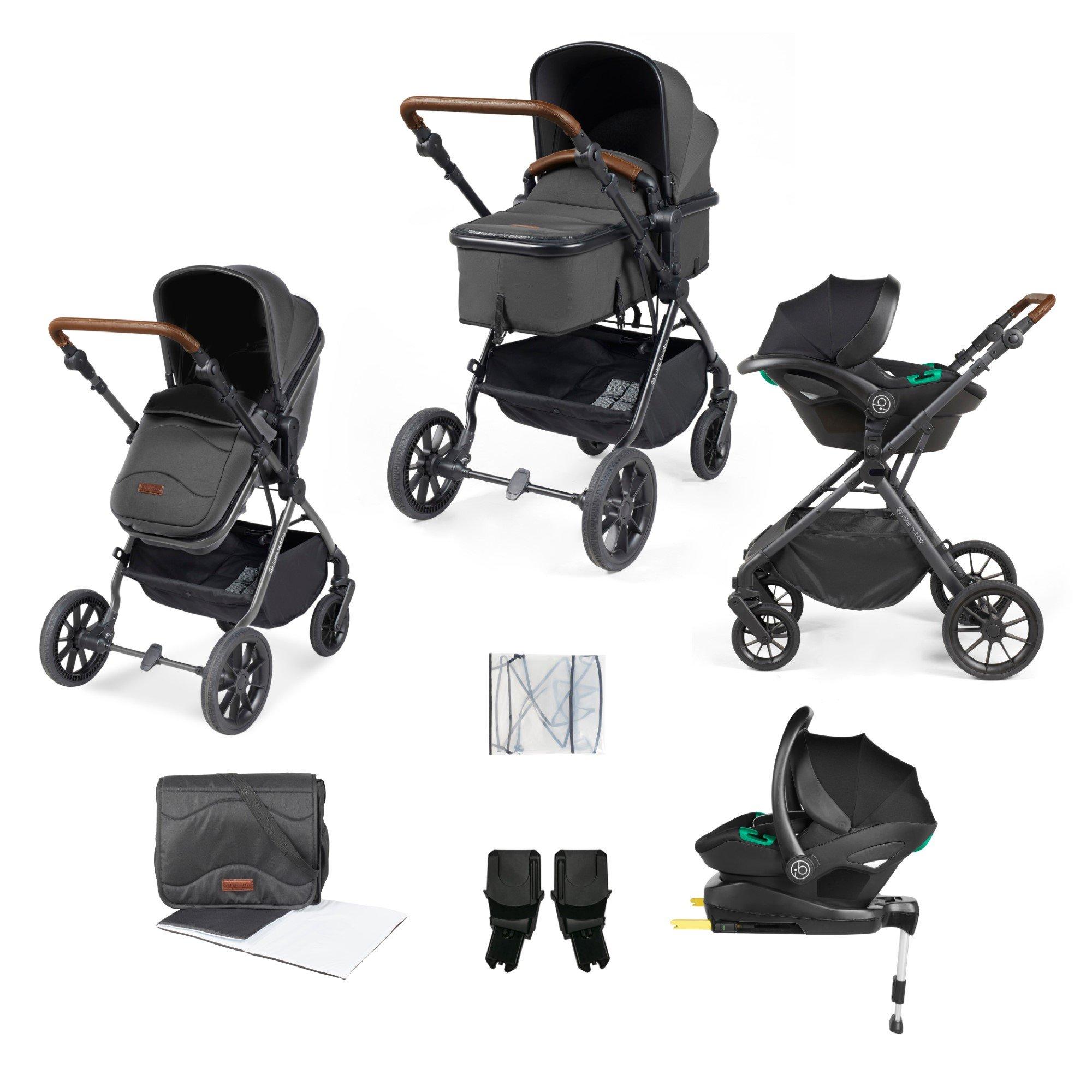 Ickle Bubba  Newborn Cosmo All-In-One I-Size Travel System - Black/Graphite