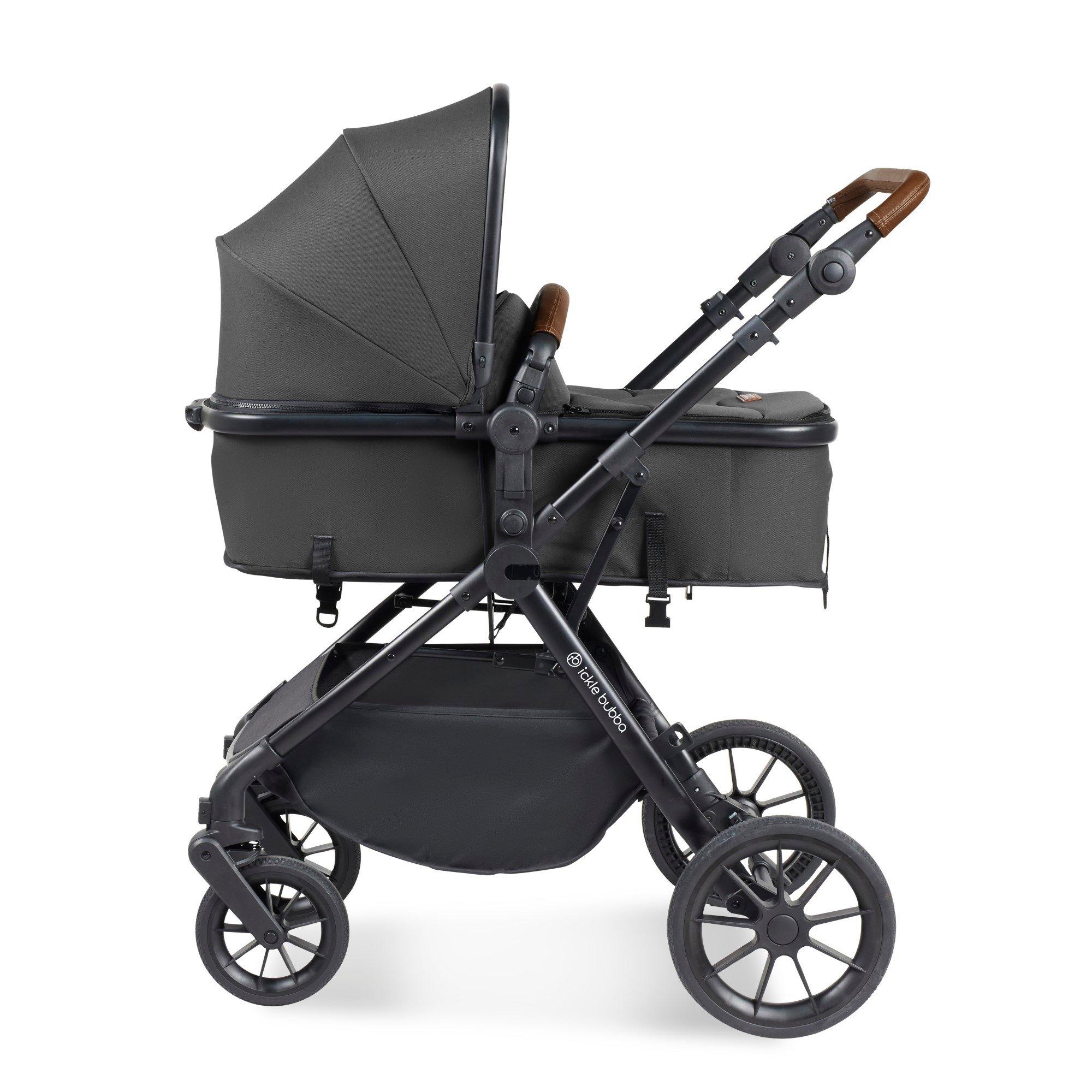 Black/Graphite - Ickle Bubba - Cosmo All-in-One isize Travel System & Isofix Base - 9