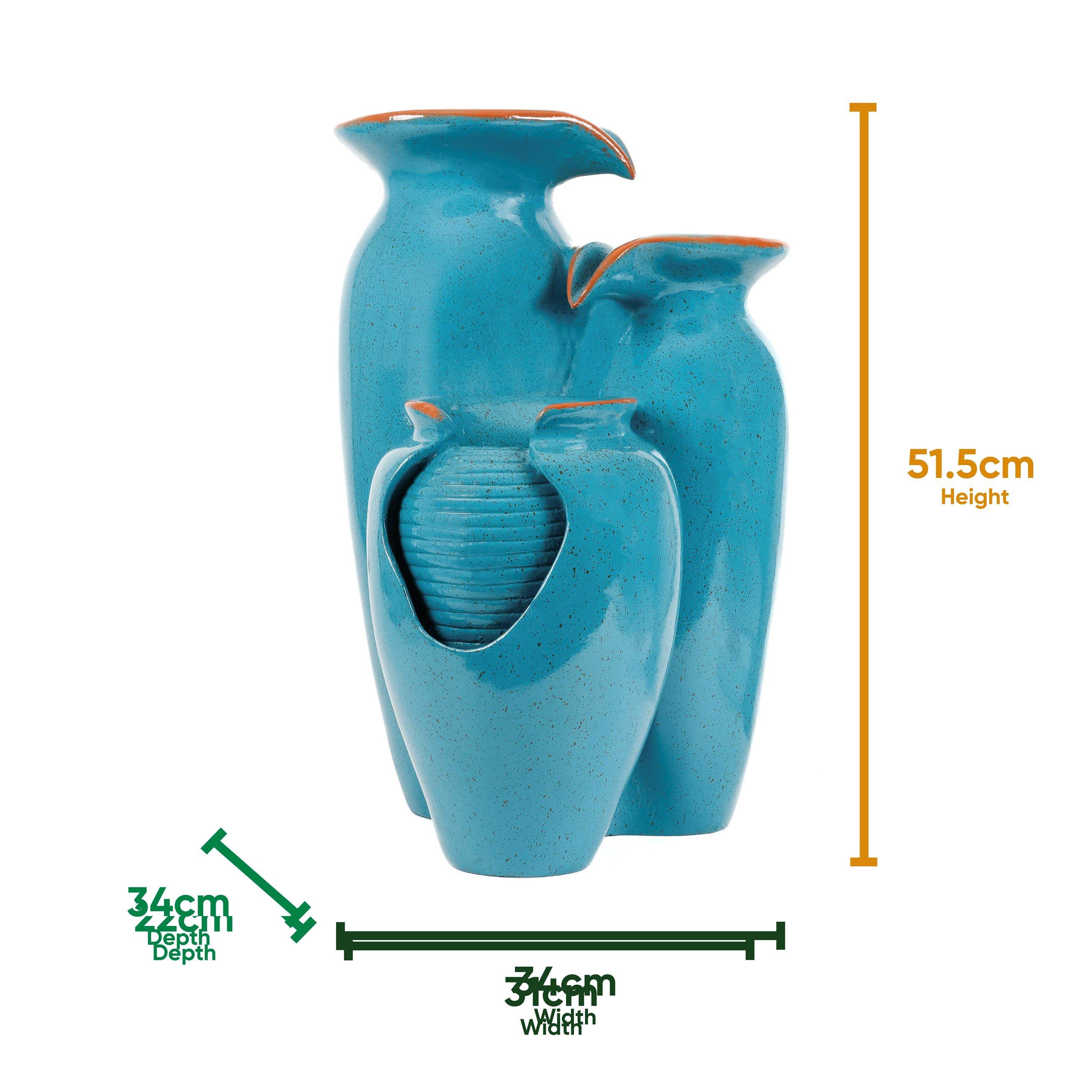 Azure - Streetwize - Solar Water Feature - Azure Grecian Pots - 2