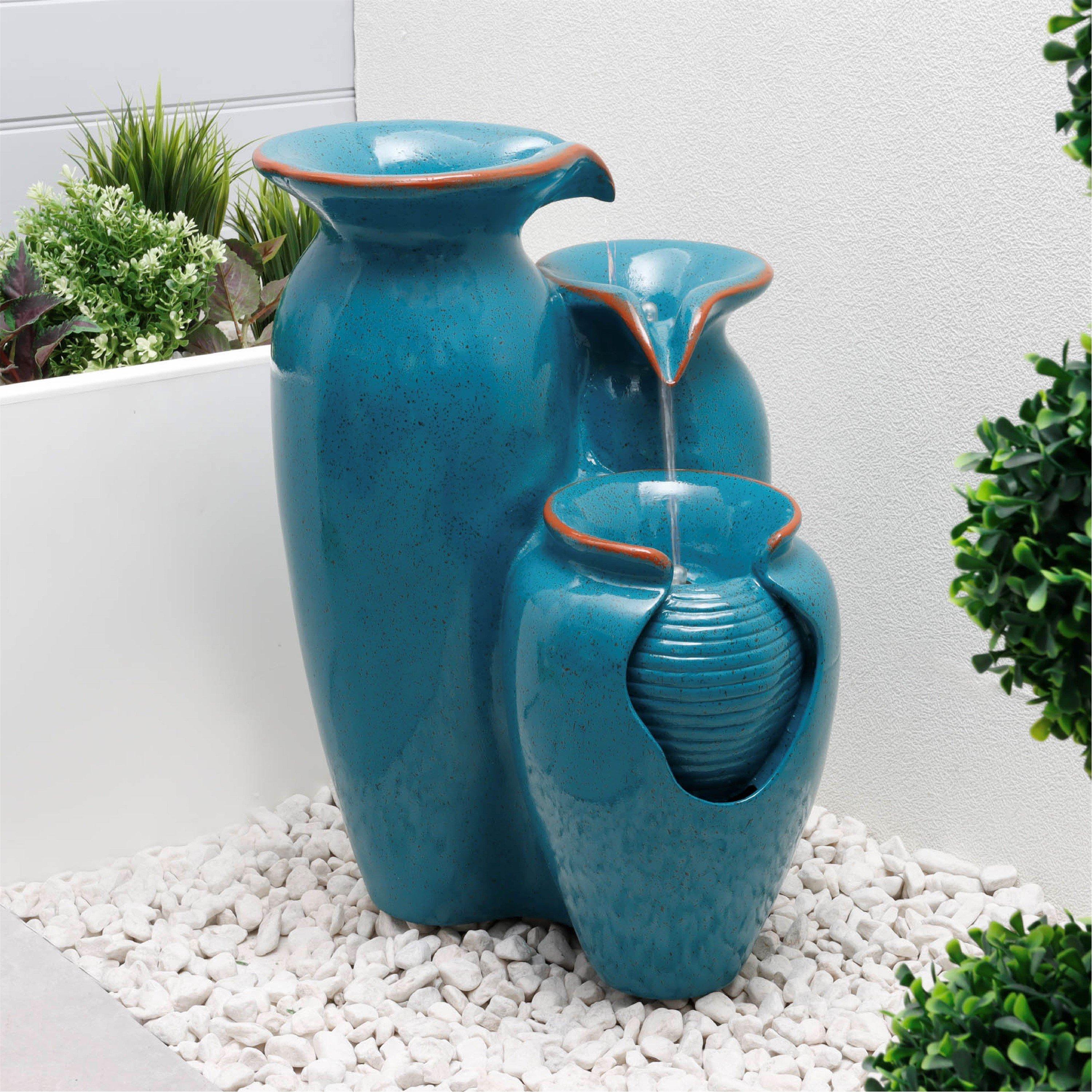 Azure - Streetwize - Solar Water Feature - Azure Grecian Pots - 3