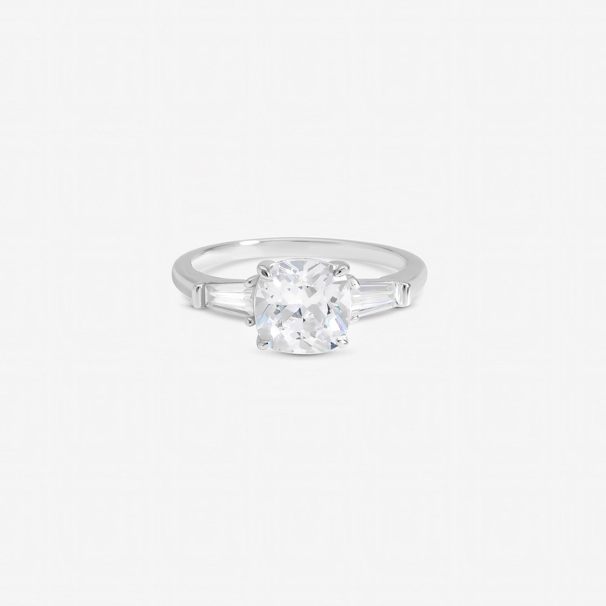 Inicio Sterling Silver Engagement Ring - Gift Pouch
