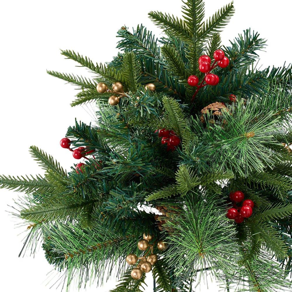 Green - LIFE IDEAS - Christmas Tree Ground Stake with Light and Timer - 4