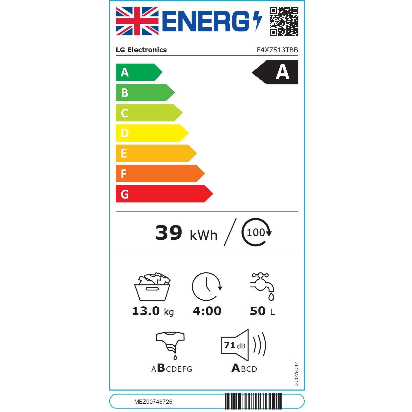 Essence Matte B - LG - 13KG 1400 Washing Machine Essence Matte Black - 7