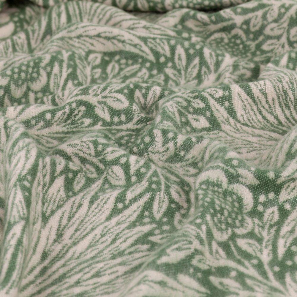 Leaf Green - Morris and Co - Marigold Jacquard Throw - 6