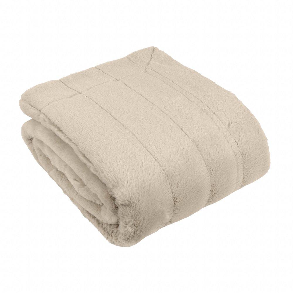 Paoletti  Empress Faux Fur Throw - Oatmeal - 140x200cm