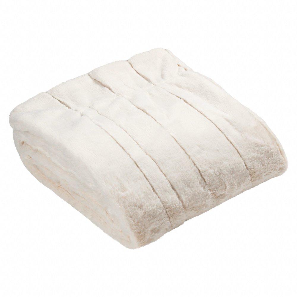 Cream - Paoletti - Empress Faux Fur Throw - 1